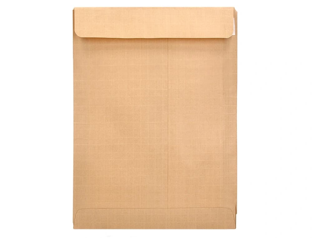 Sobre liderpapel bolsa n.11 kraft folio prolongado 250x353mm tira de silicona caja de 250 unidades