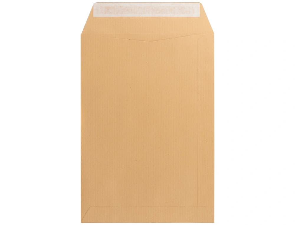 Sobre liderpapel bolsa n.12 kraft folio especial 260x360mm tira de silicona caja de 250 unidades