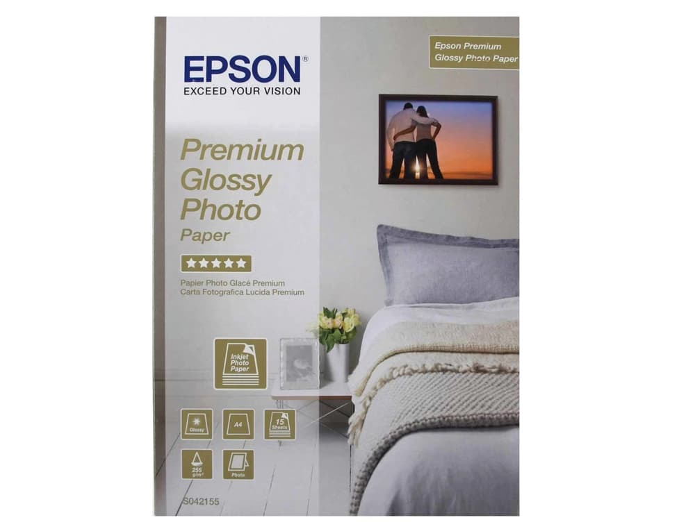 Papel fotografico epson din a3 premium glossy 255 gr pack de 20 hojas