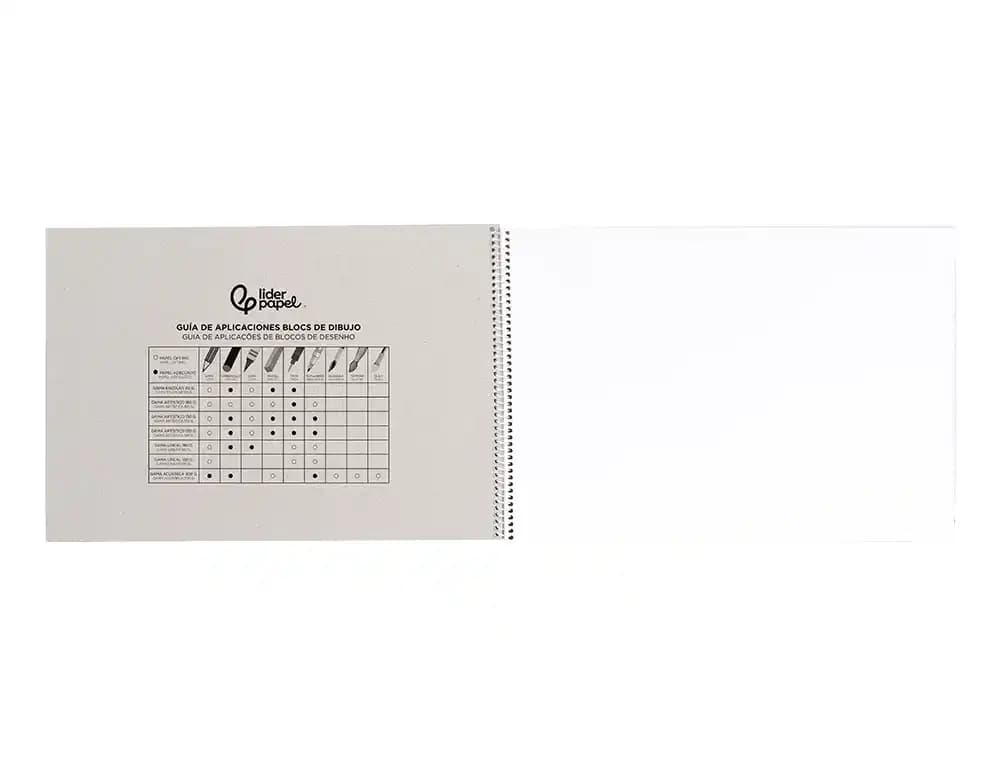 Bloc dibujo liderpapel escolar espiral 155x215mm 20 hojas 90 gr/m2 sin recuadro