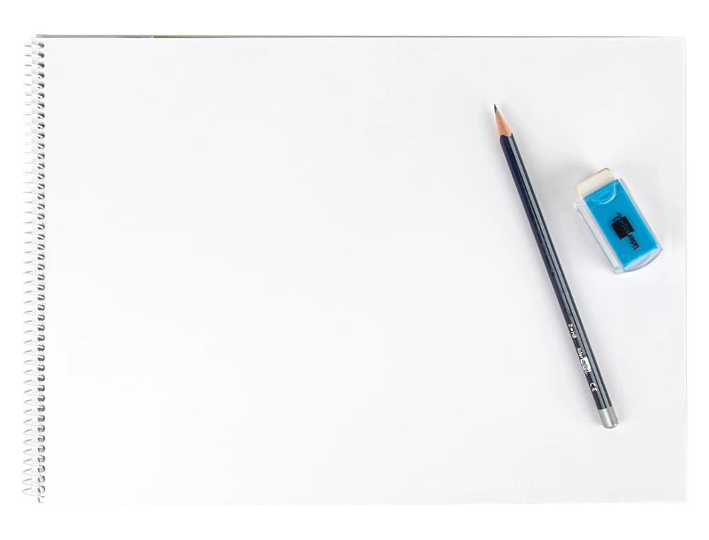 Bloc dibujo liderpapel escolar espiral 230x325mm 20 hojas 90 gr/m2 sin recuadro
