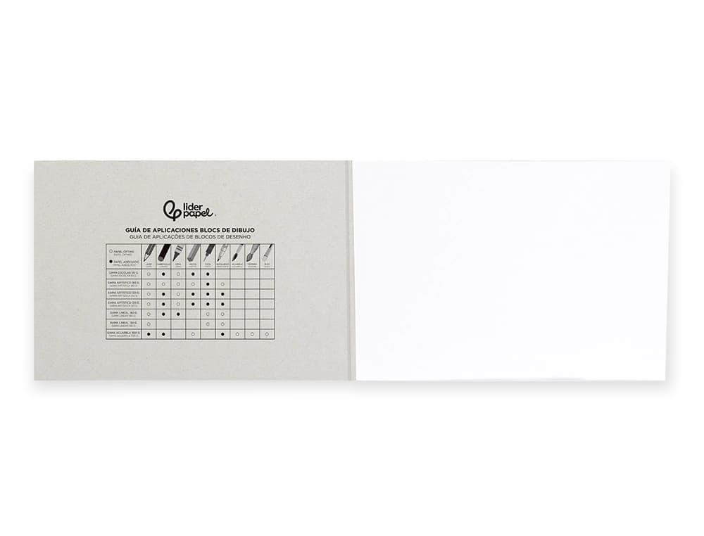 Bloc dibujo liderpapel artistico encolado 230x325mm 20 hojas 130g/m2 sin recuadro