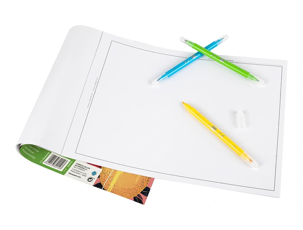 Bloc dibujo liderpapel artistico encolado 230x325mm 20 hojas 130g/m2 sin recuadro