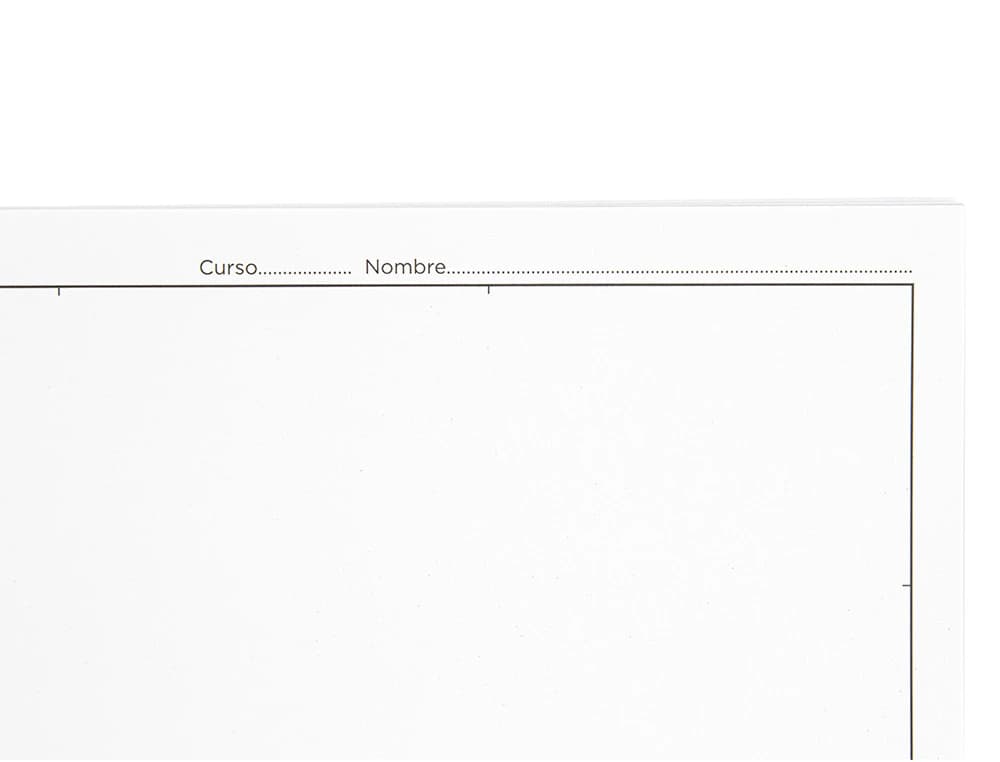Bloc dibujo liderpapel lineal espiral 230x325mm 20 hojas 130gr/m2 con recuadro 2 taladros perforado