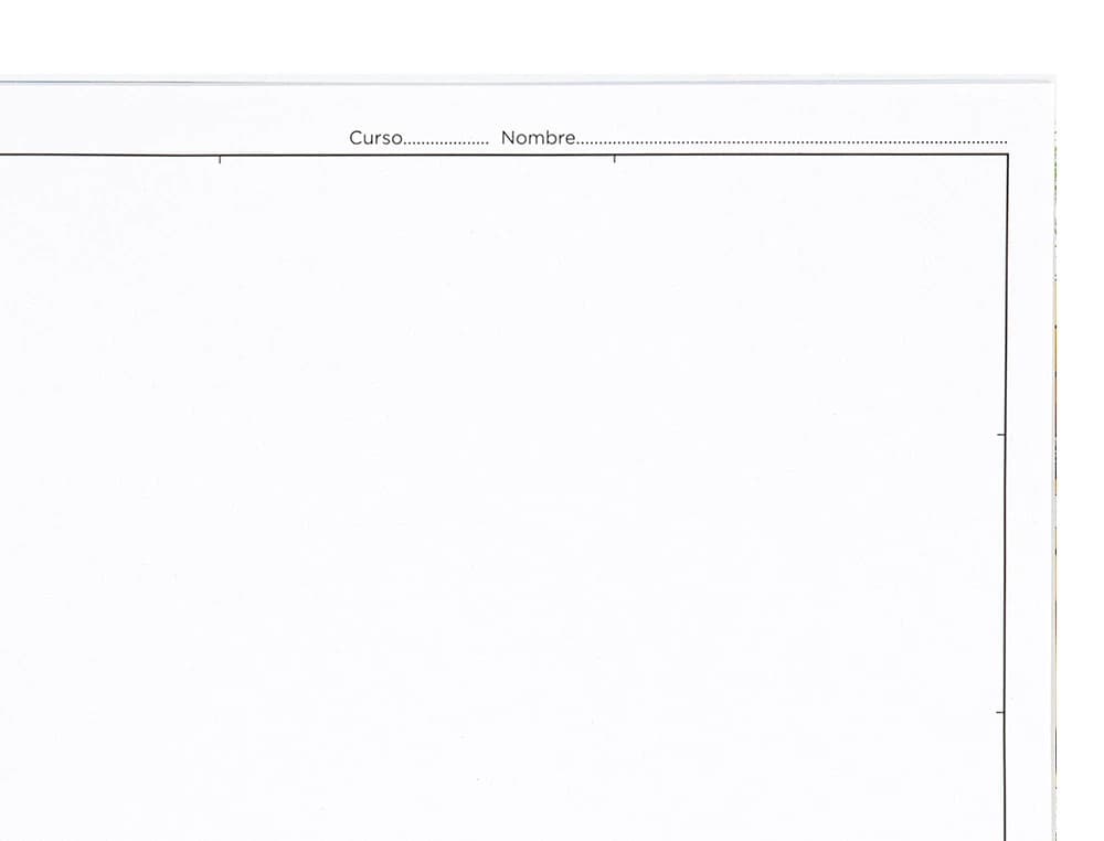Bloc dibujo liderpapel lineal encolado 230x325mm 20 hojas 130 gr/m2 con recuadro