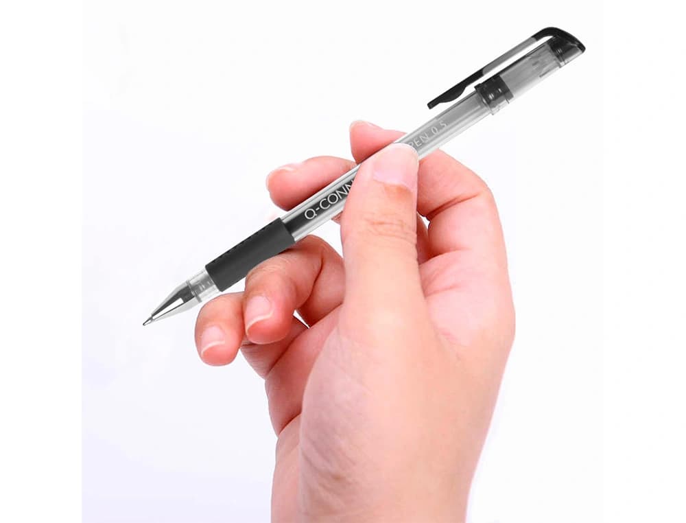 Boligrafo q-connect tinta gel 0,7 mm sujecion de caucho