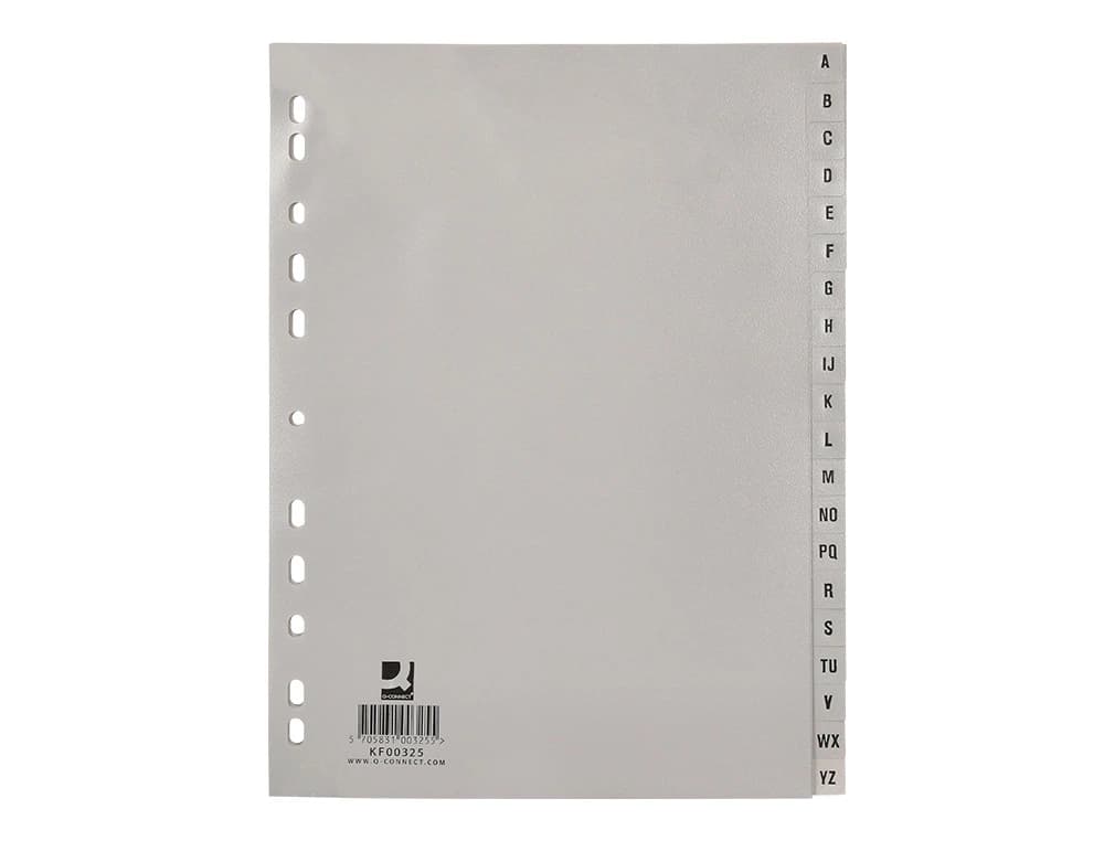 Separador alfabetico q-connect plastico a-z din a4 multitaladro
