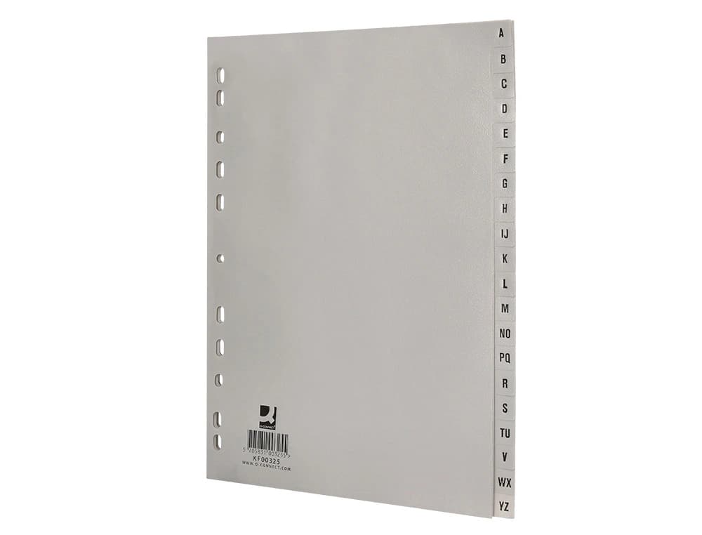 Separador alfabetico q-connect plastico a-z din a4 multitaladro