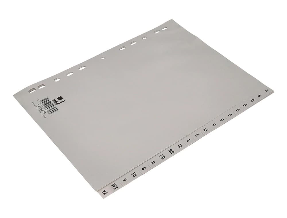 Separador alfabetico q-connect plastico a-z din a4 multitaladro