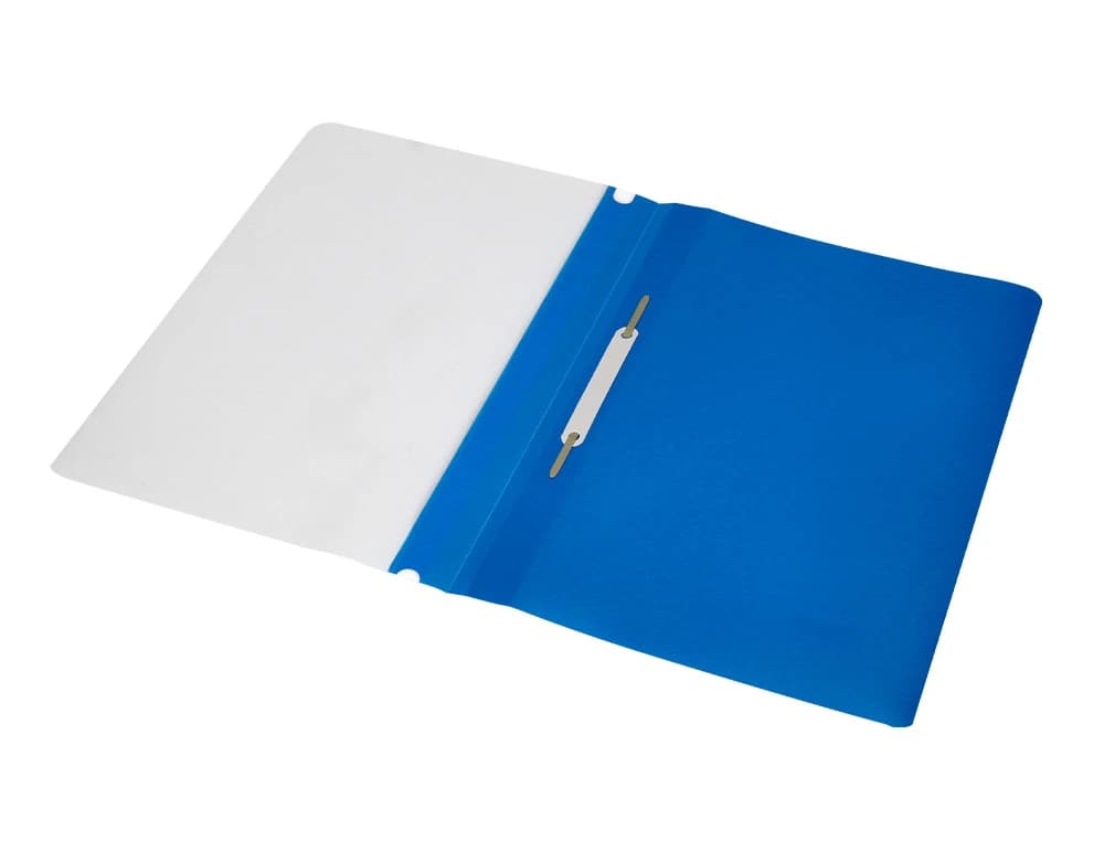 Carpeta dossier Q-Connect de PVC con fástener metálico, DIN A4 – Azul