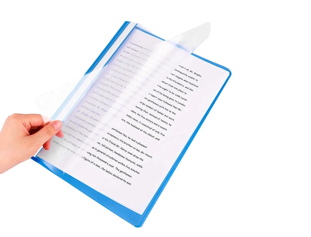 Carpeta dossier Q-Connect de PVC con fástener metálico, DIN A4 – Azul