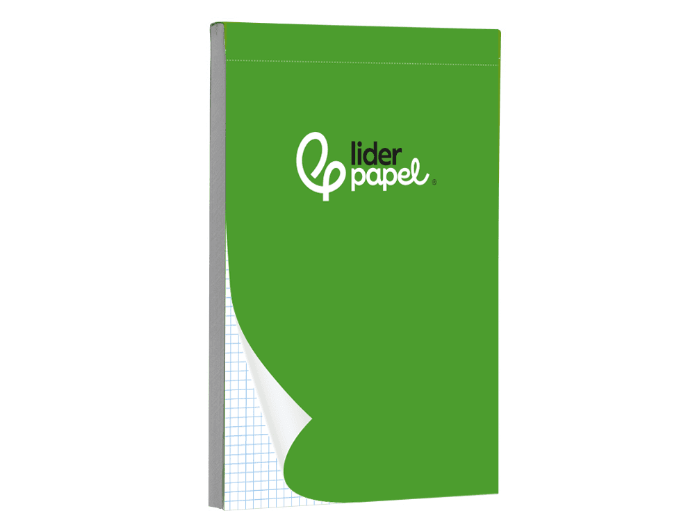 Bloc notas liderpapel cuadro 4mm a5 80 hojas 60g/m2 perforado