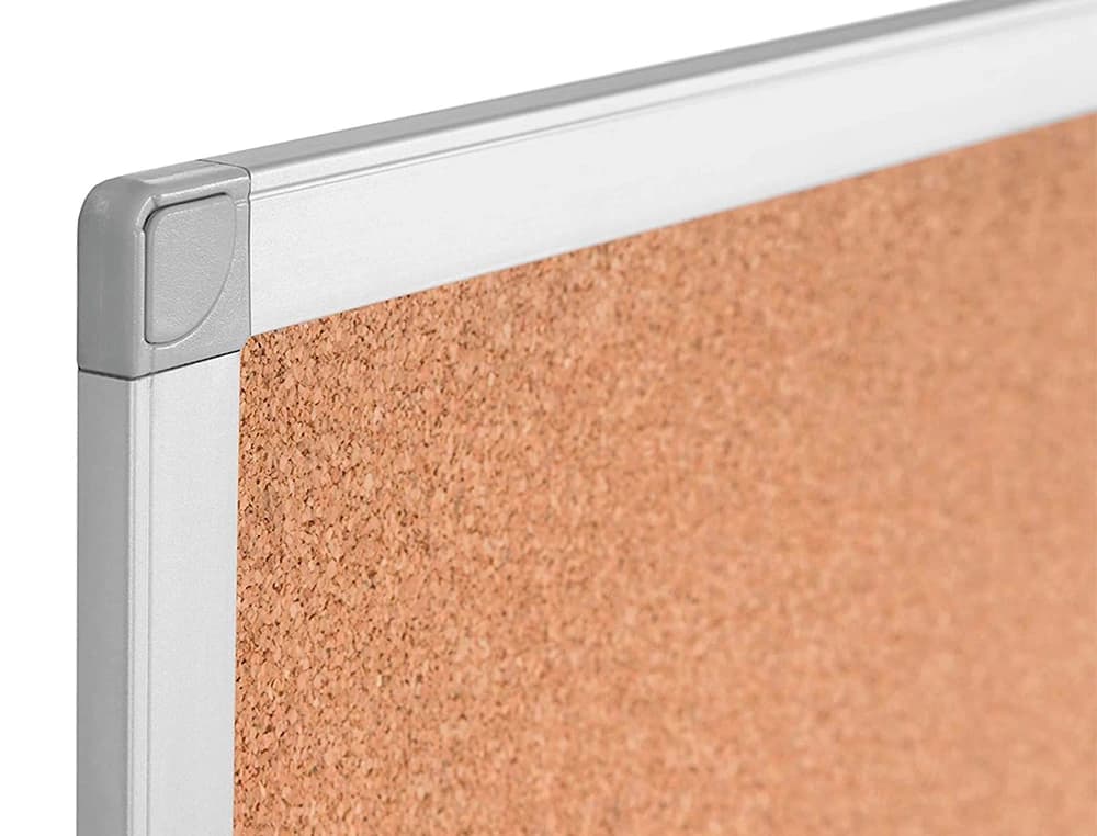 Pizarra corcho q-connect marco de aluminio 200x100 cm extra corcho 5 mm