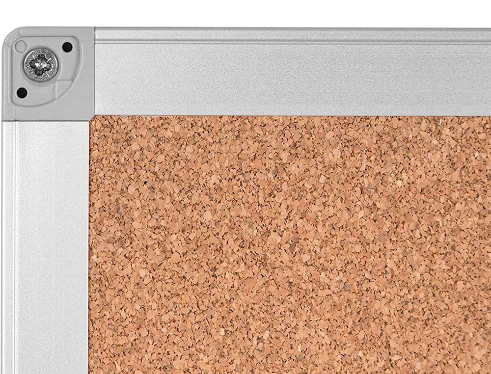 Pizarra corcho q-connect marco de aluminio 200x100 cm extra corcho 5 mm
