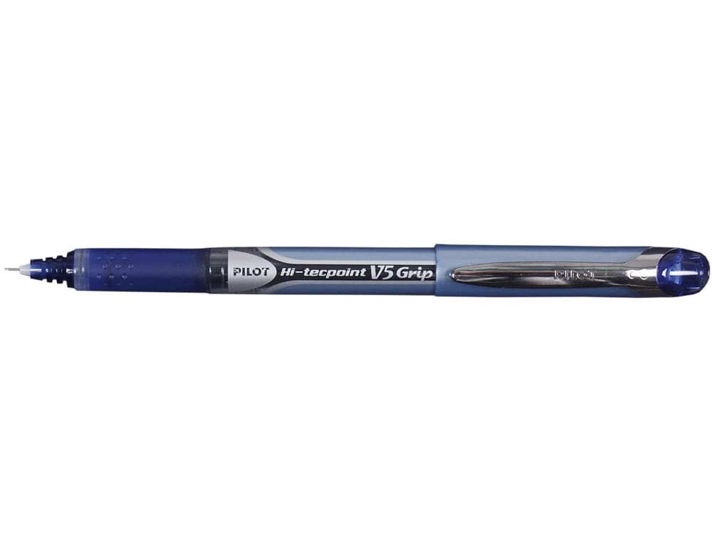 Rotulador Pilot V5 Grip de punta de aguja de 0,5 mm con tinta líquida – Azul