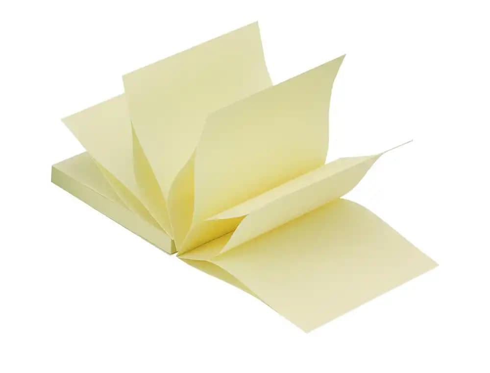Bloc de notas adhesivas quita y pon q-connect 76x76 mm zig-zag