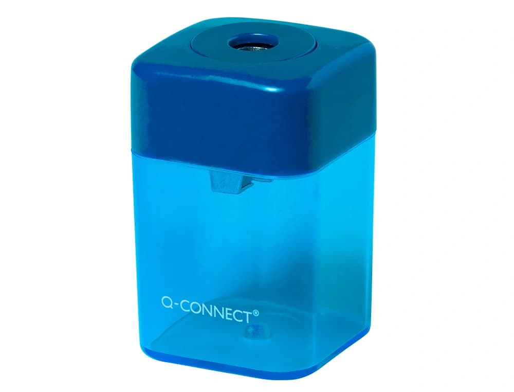 Sacapuntas q-connect metalico 1 uso con deposito
