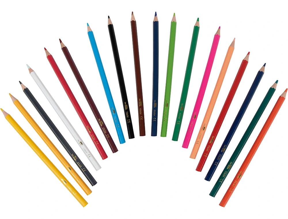 Lapices de colores liderpapel caja de 18 unidades colores surtidos