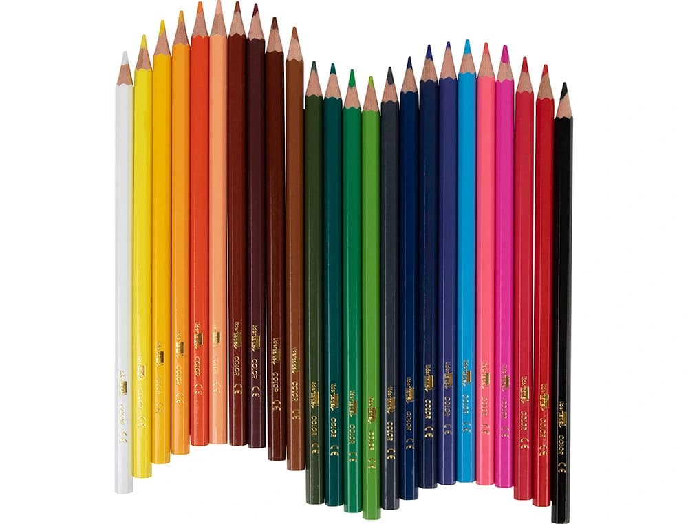 Lapices de colores liderpapel caja de 24 unidades colores surtidos