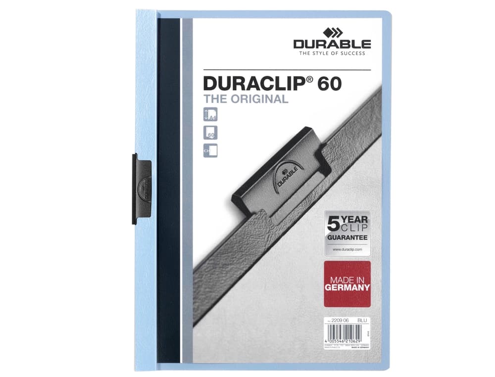 Carpeta duraclip dossier pinza lateral capacidad 60 hojas