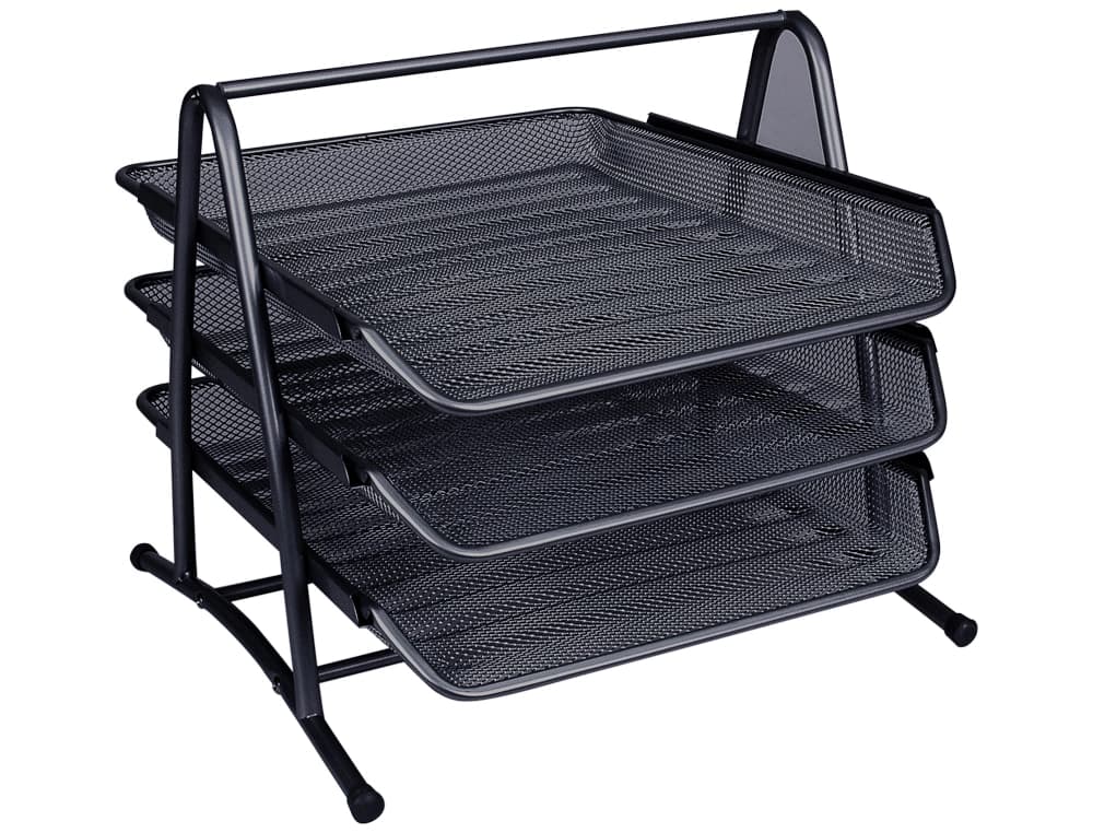 Bandeja sobremesa metálica Q-Connect rejilla 3 bandejas movibles 350x278x275 mm