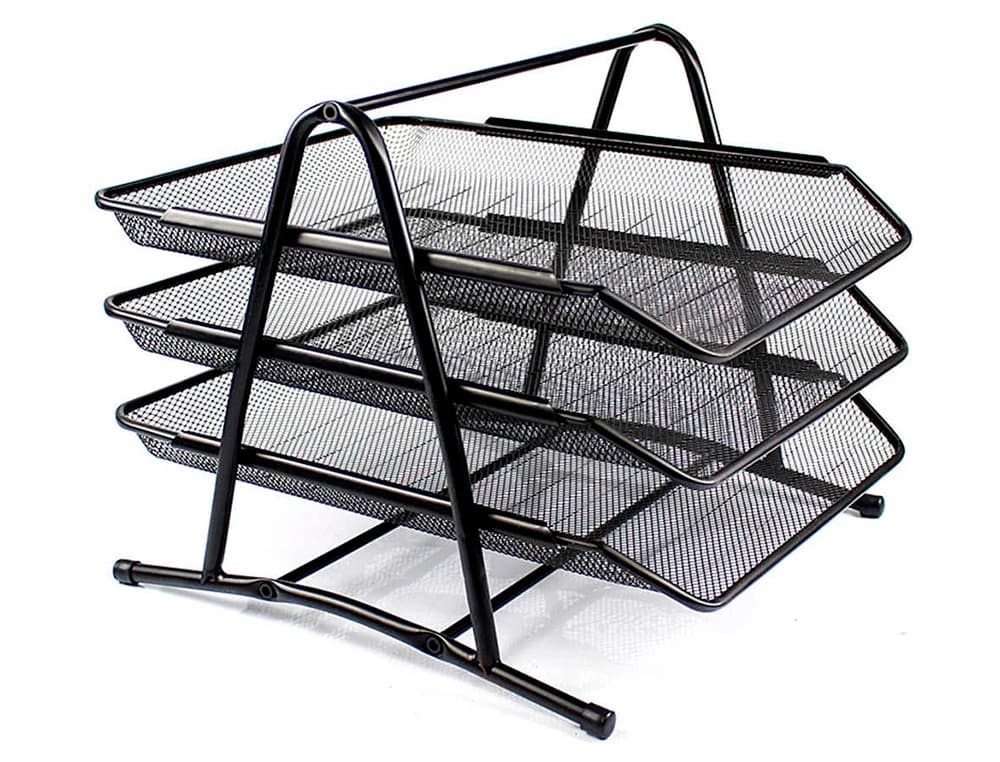 Bandeja sobremesa metálica Q-Connect rejilla 3 bandejas movibles 350x278x275 mm