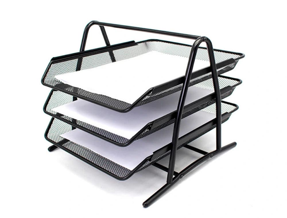 Bandeja sobremesa metálica Q-Connect rejilla 3 bandejas movibles 350x278x275 mm