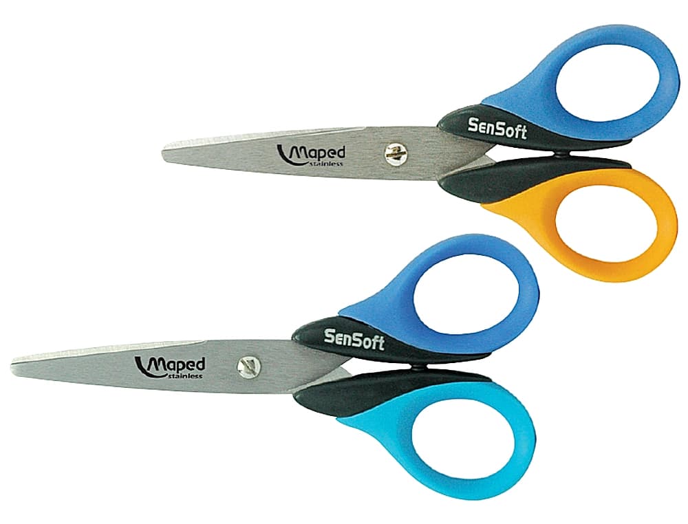 Tijera escolar maped sensoft 13 cm