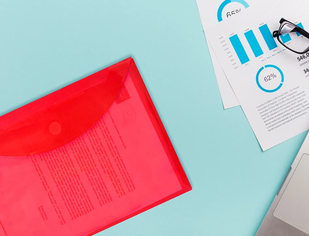 Carpeta dossier Liderpapel de polipropileno con cierre de velcro, DIN A4 – Rojo