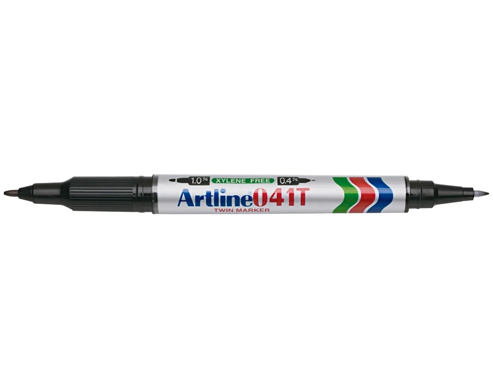 Rotulador artline marcador permanente ek-041t -doble punta 0.4 1.0 mm