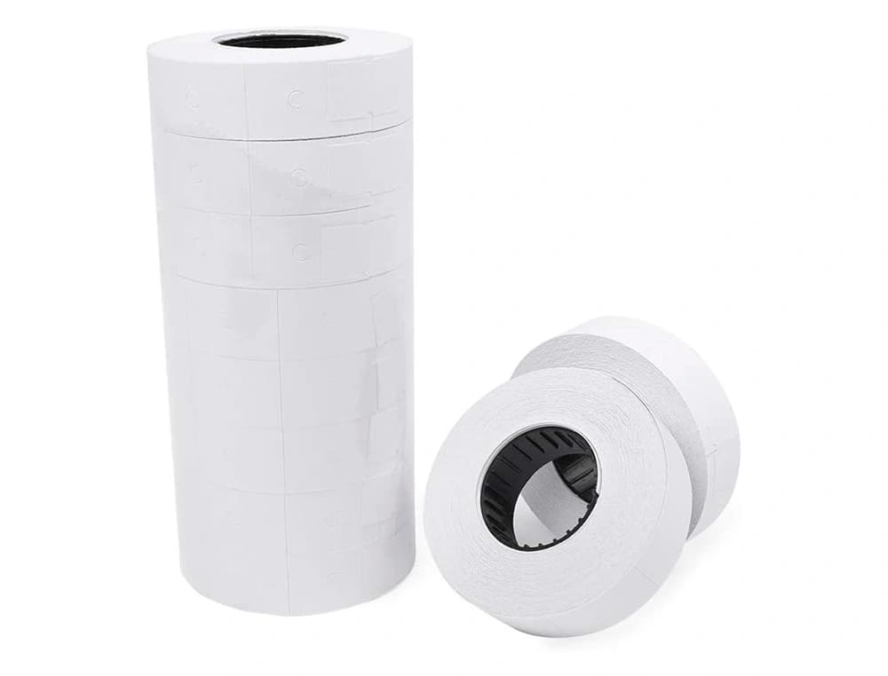 Etiquetas q-connect blanca 21x12 mm lisa rollo 1000 etiquetas para etiquetadora connect kf00712