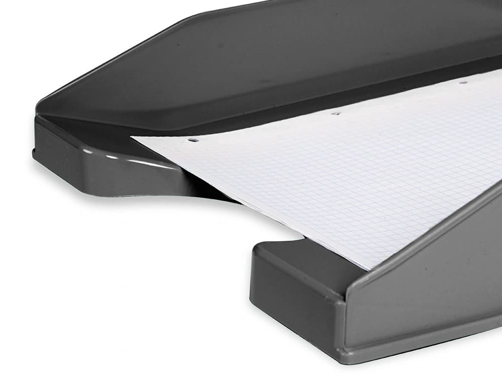 Bandeja de sobremesa Q-Connect de plástico con hendidura frontal, 240 × 70 × 340 mm – Negro