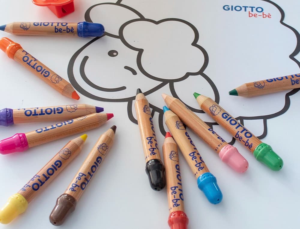 Lapices de colores giotto super bebe caja de 12 lapices colores surtidos + sacapuntas