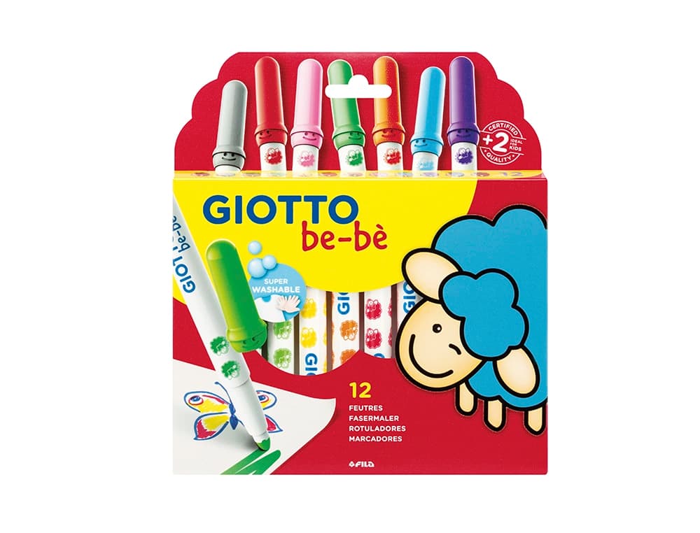 Rotulador giotto super bebe caja de 12 unidades colores surtidos