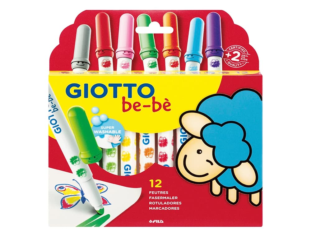 Rotulador giotto super bebe caja de 12 unidades colores surtidos