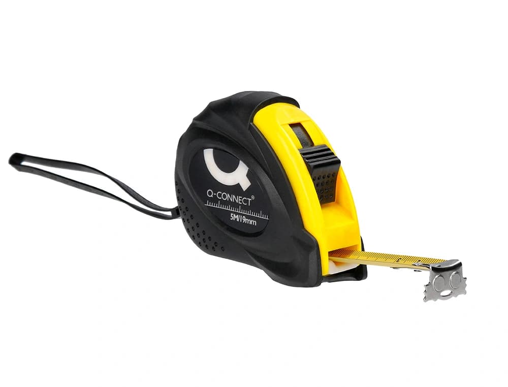 Flexometro q-connect con freno material antichoque 19 mm de ancho longitud 5 mt
