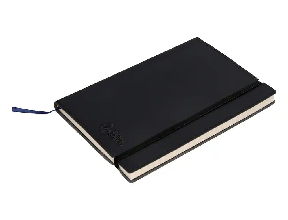 Libreta indice liderpapel similpiel a5 120 hojas 70gr color negro