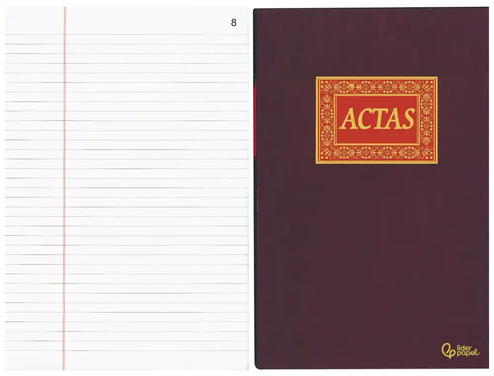Libro liderpapel folio 100 hojas actas