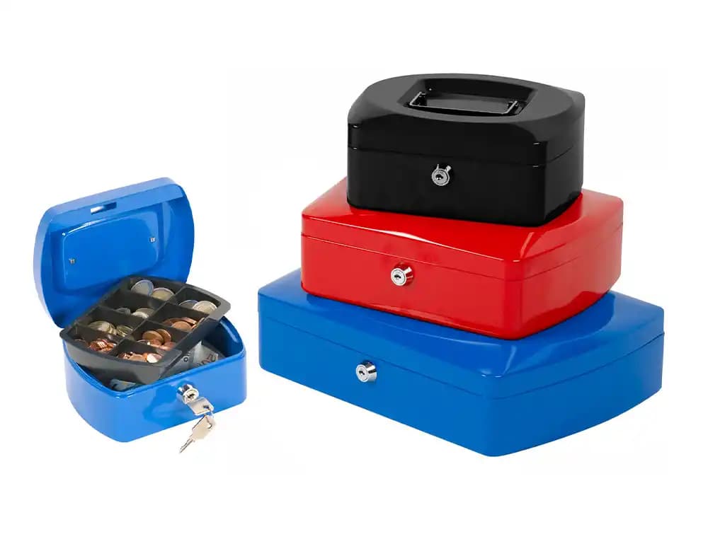 Caja caudales q-connect 6\" 152x115x80 mm con portamonedas