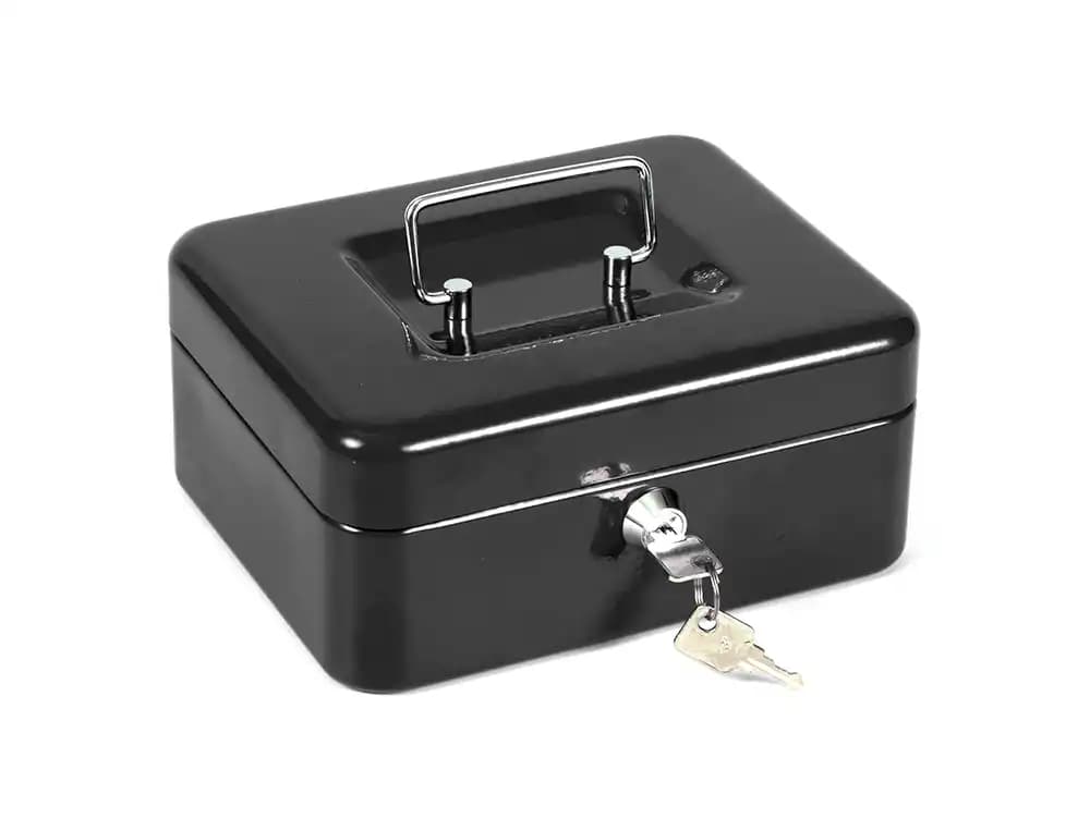 Caja caudales q-connect 8\" 200x160x90 mm con portamonedas