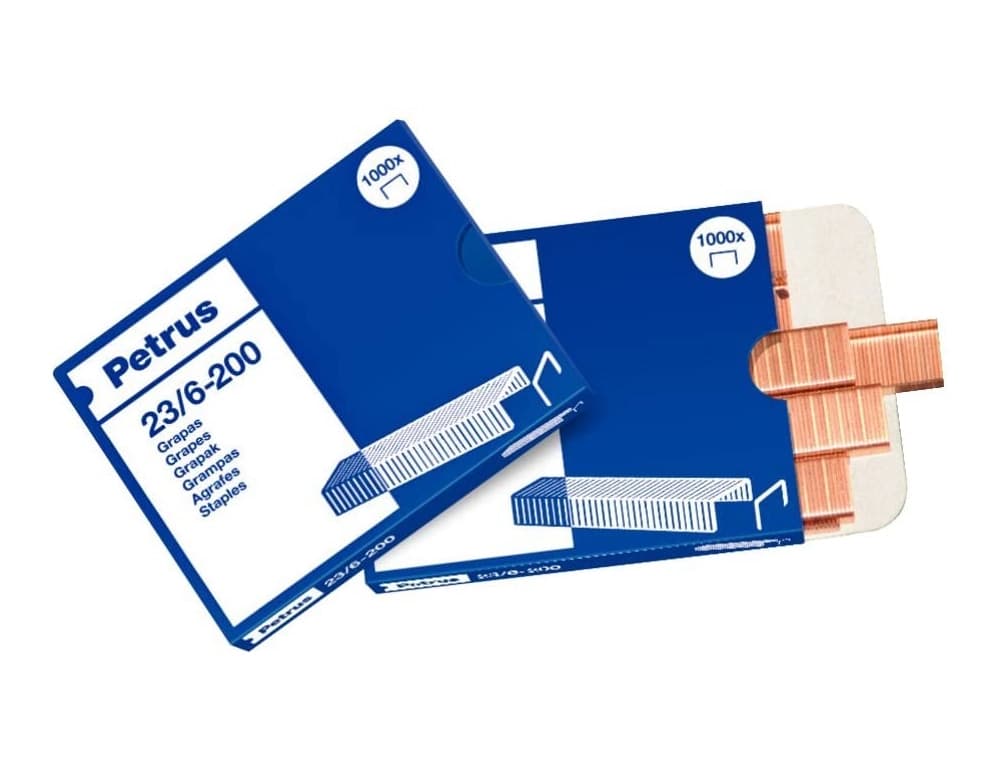Grapas petrus nº 23/6 caja de 1000 unidades