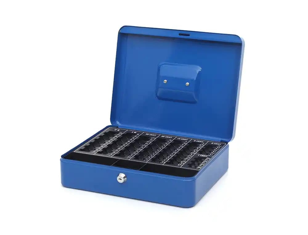 Caja caudales q-connect 12\" 300x240x90 mm con portamonedas