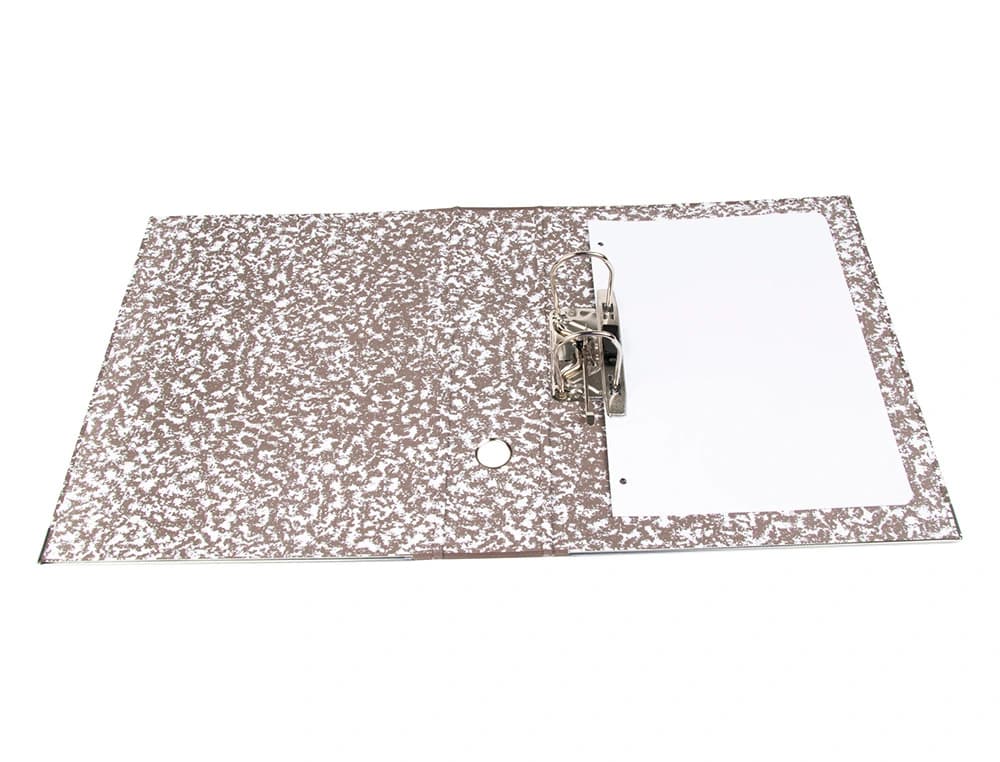 Archivador de palanca liderpapel cuarto classic red carton entrecolado sin rado lomo 80mm gris compresor metalic
