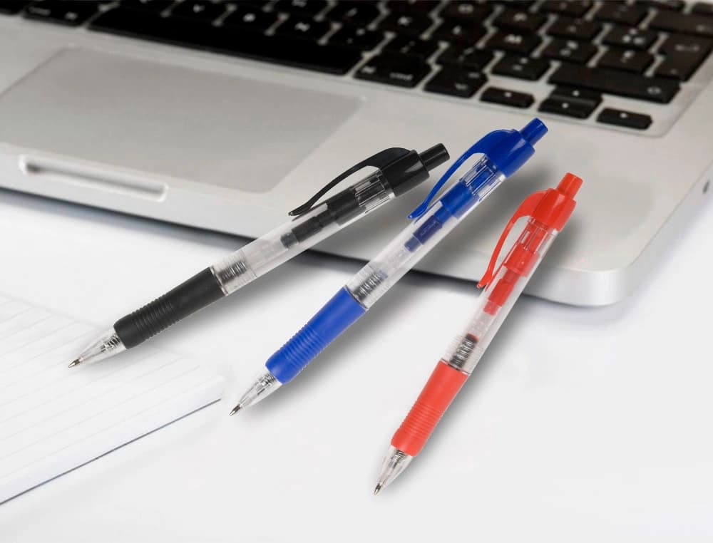 Boligrafo q-connect retractil con sujecion de caucho tinta aceite 0,7 mm