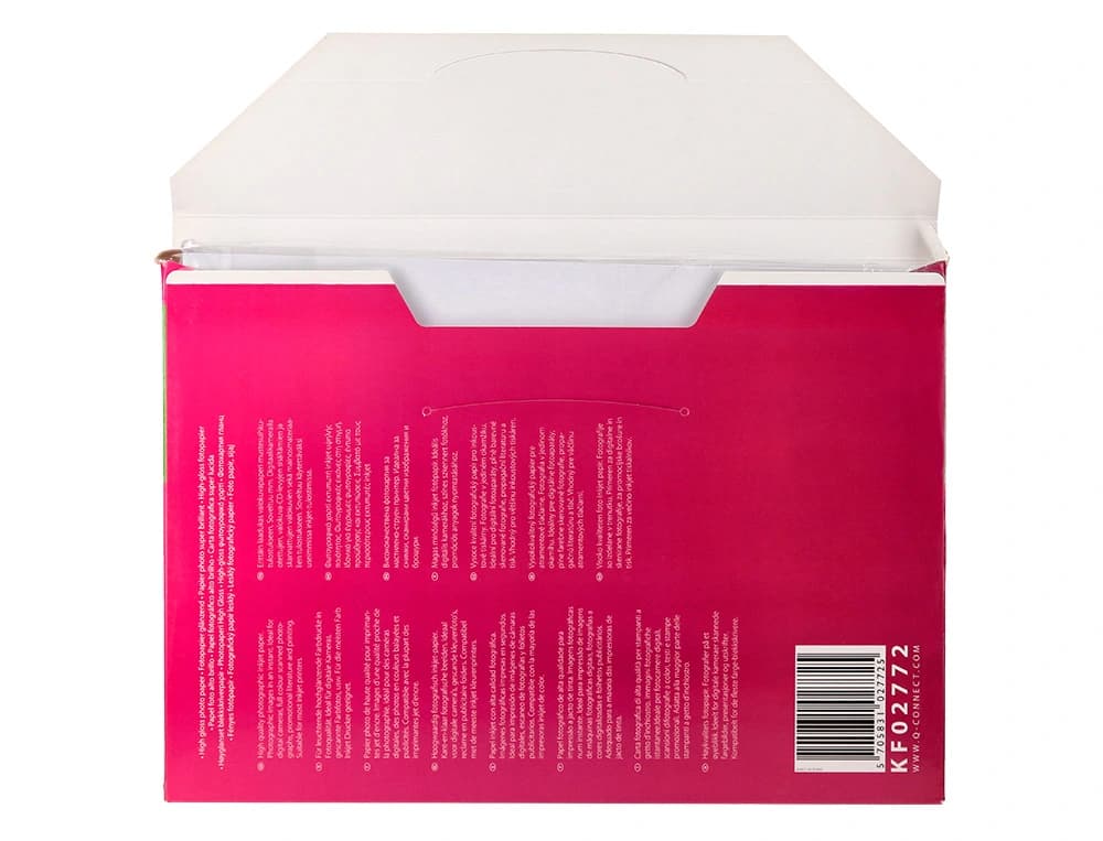 Papel q-connect foto glossy din a4 alta calidad digital photo para ink-jet bolsa de 50 hojas de 260 gr