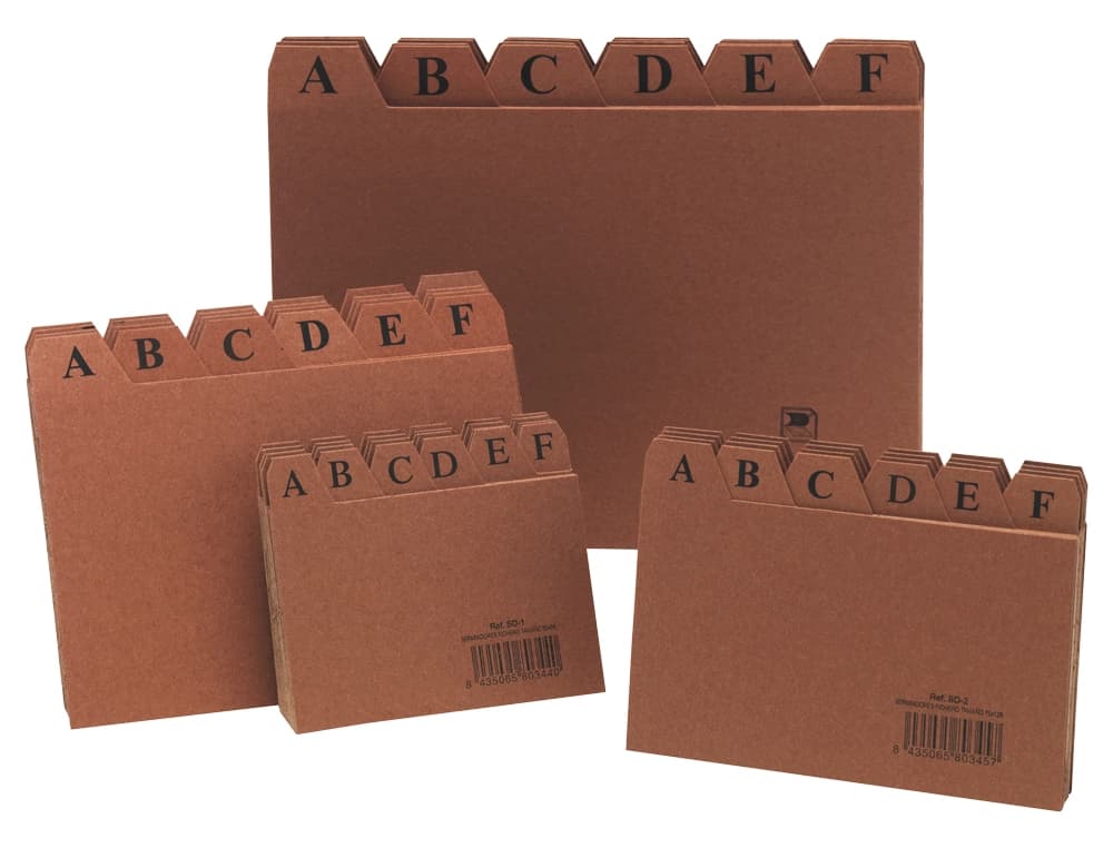 Indice fichero carton nº4 125x200 mm