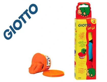 Giotto Pasta para modelar Giotto bebè, 3 botes de 100 g en amarillo, azul cian y rojo