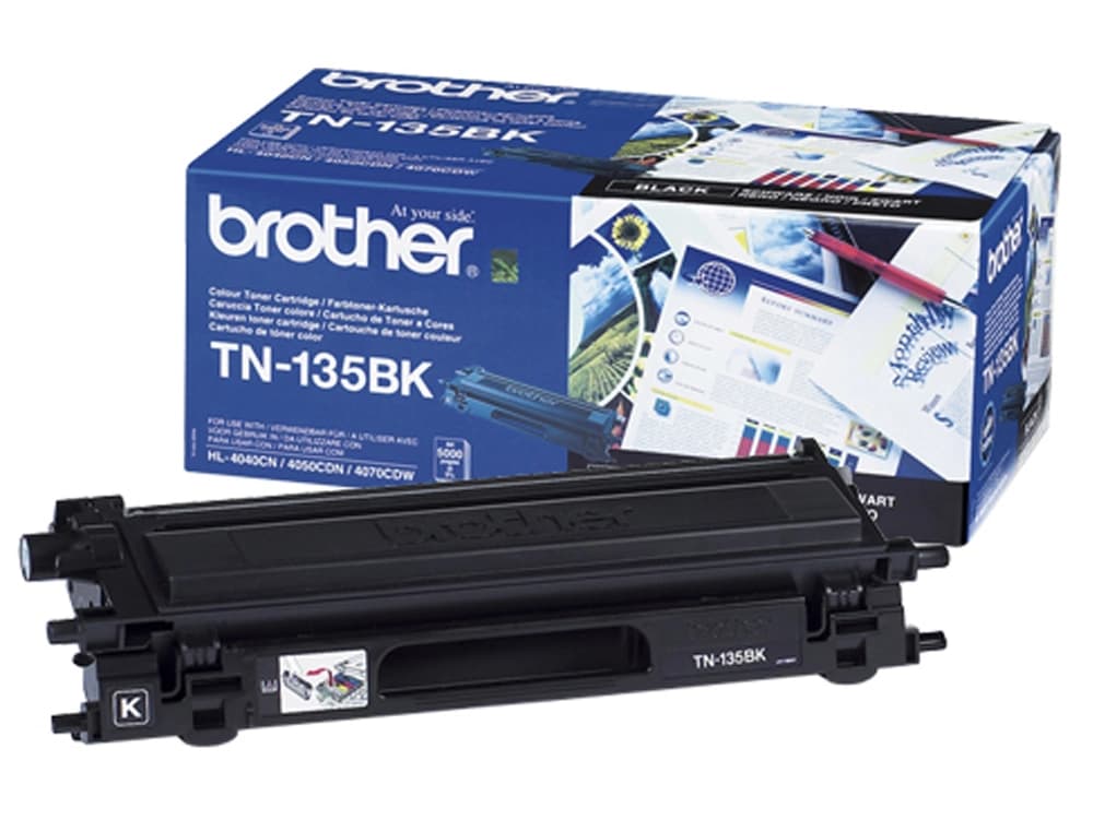 Toner brother tn135bk hl-4040cn/4050cdn/4070cdw dcp-9040/9045 mfc-9440/9840 negro -5.000@5%-