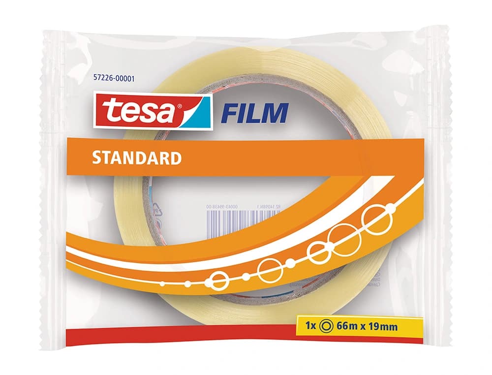 Cinta adhesiva tesa standard 66 mt x 19 mm
