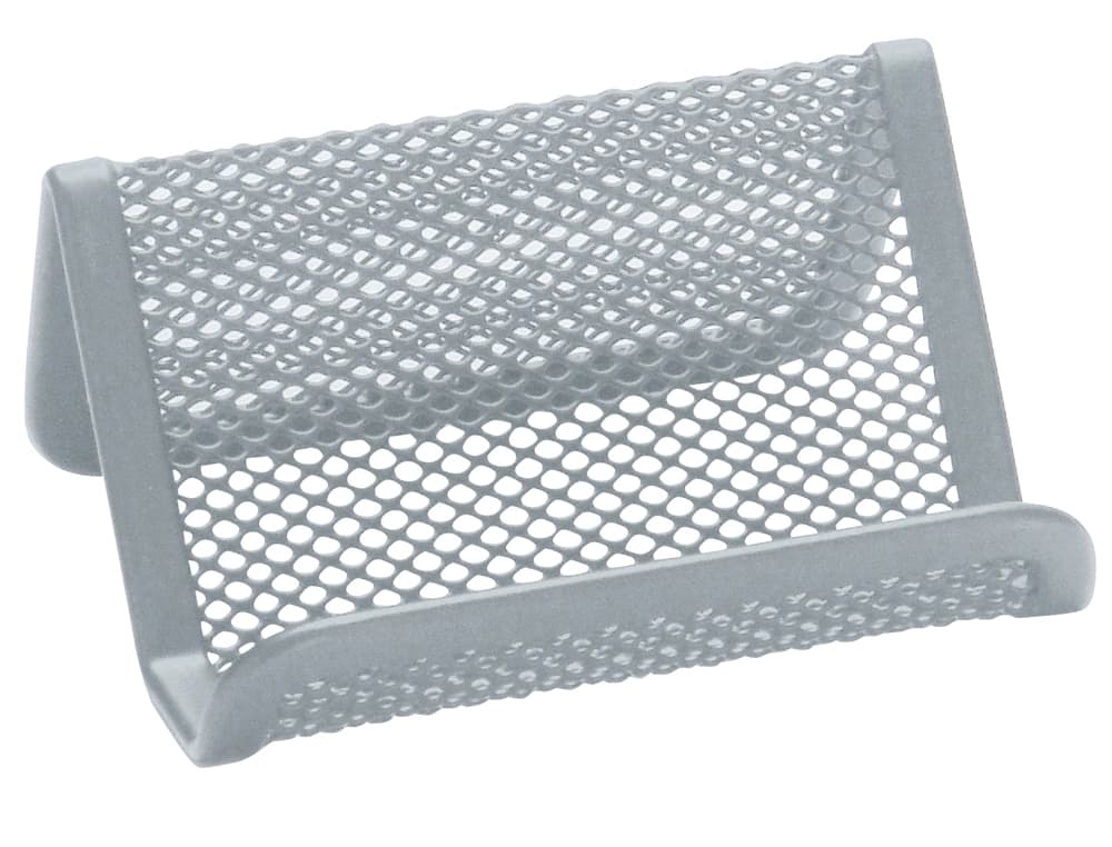 Portatarjetas q-connect metalico 11x7,5x5 cm